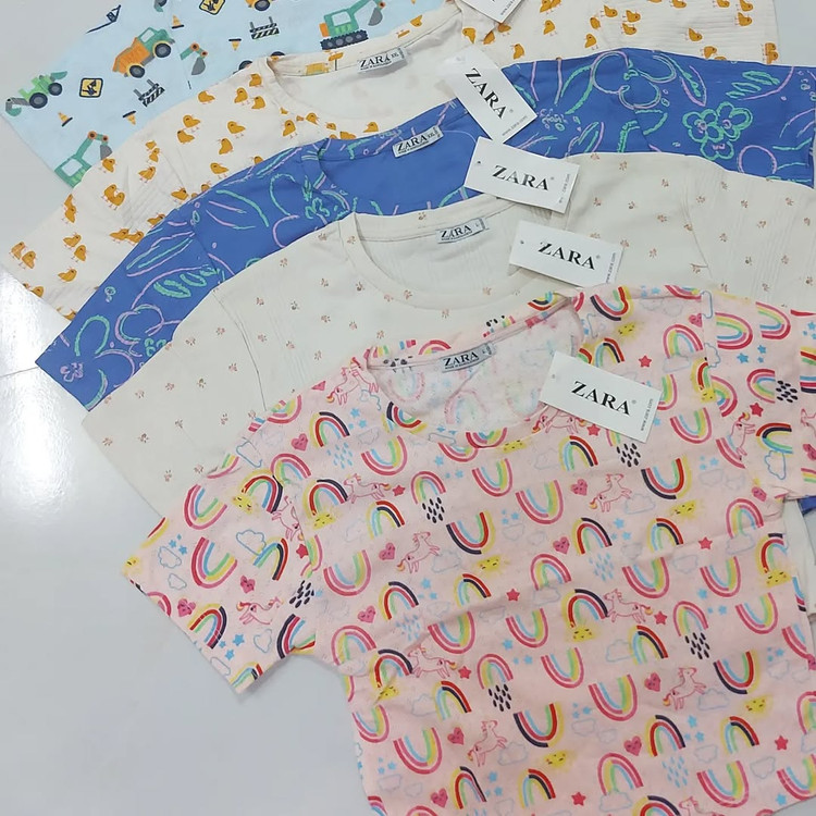 کراپ تیشرت قواره دار برند ZARA