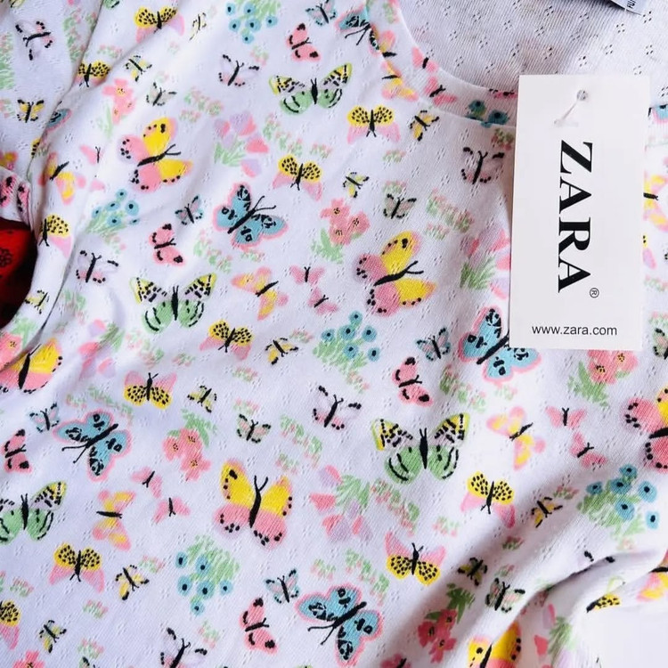 کراپ تیشرت قواره دار برند ZARA